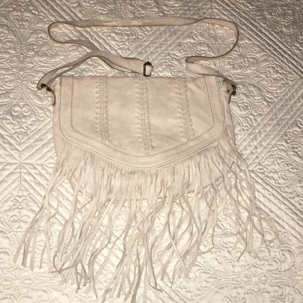 White Fringe Aldo Purse